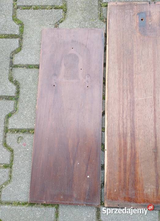 Tył plecy starego zegara ściennego 3 stara deska Tczew