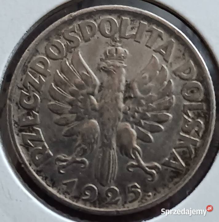 1 Złoty Żniwiarka 1925 r z kropkąmennica Konin