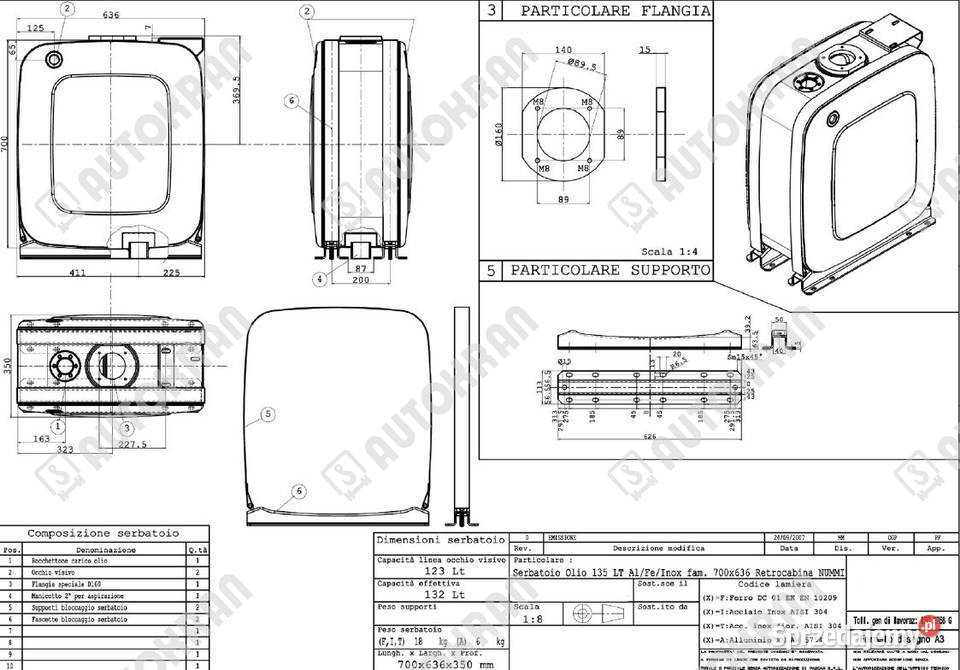Zbiornik na olej hydrauliczny zakabinowy HDS