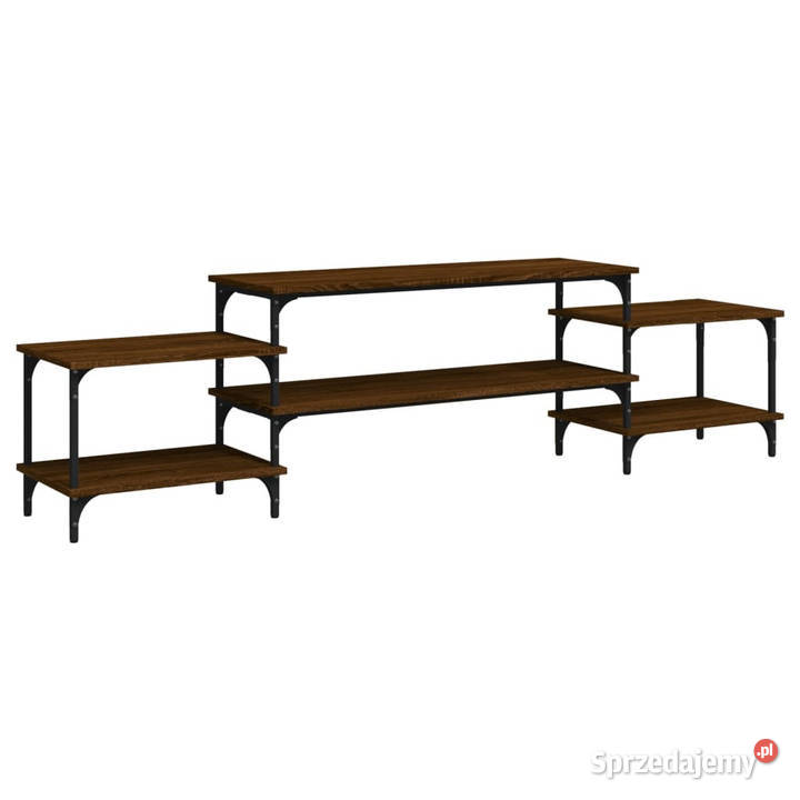 Szafka pod TV brązowy dąb 197x35x52 WM826329 RTV Warszawa