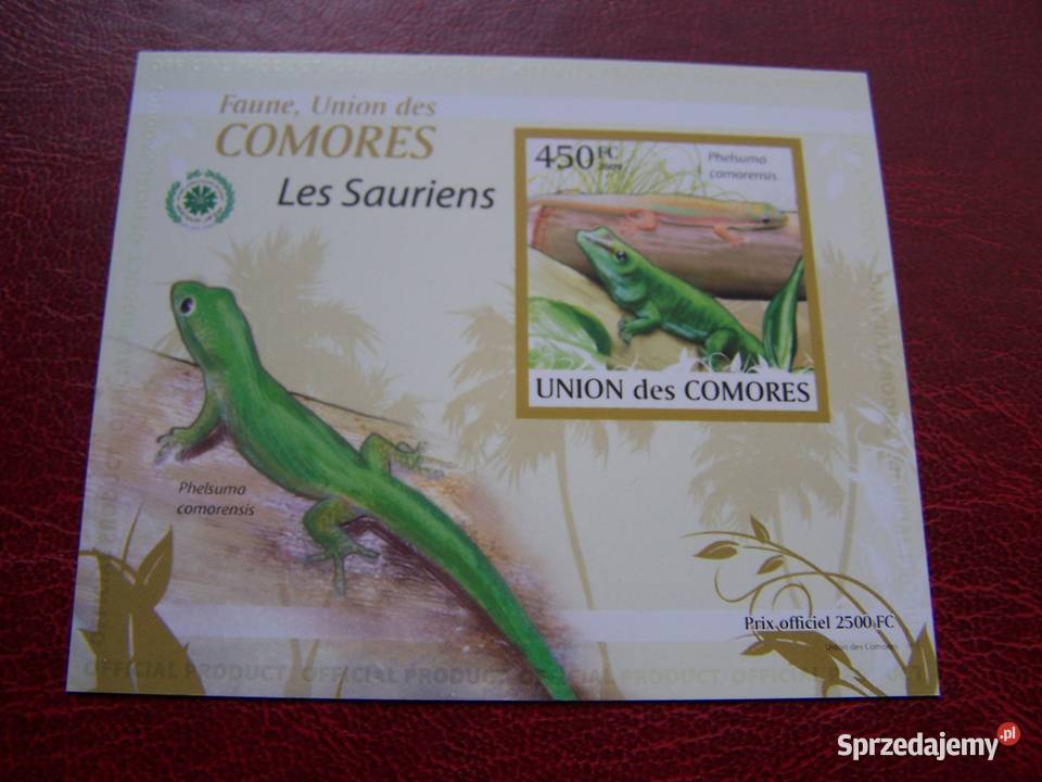 Komory 2009 MNH Fauna Jaszczurki Nakład 2500 Tychy