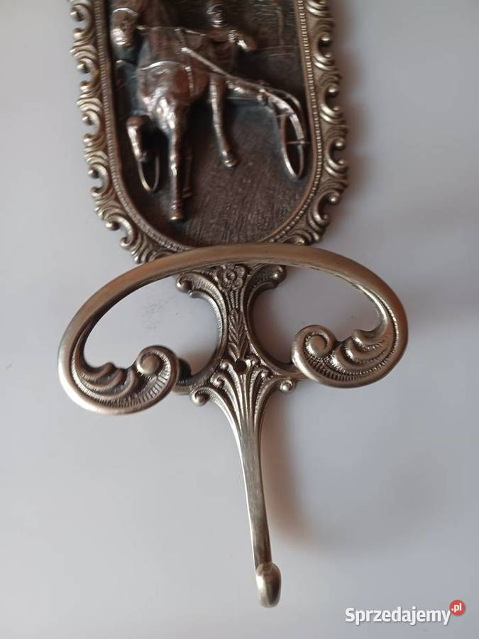 Piękny duży wieszak mosiężny Wyposażenie wnętrz Poznań sprzedam