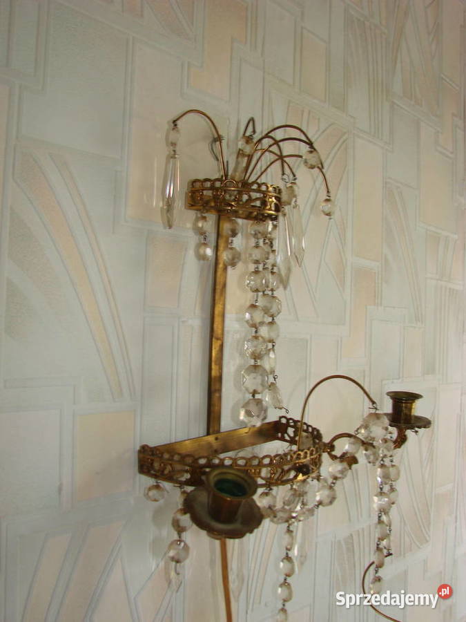 stary mosiężny świecznikkinkiet pomorskie Pruszcz Gdański