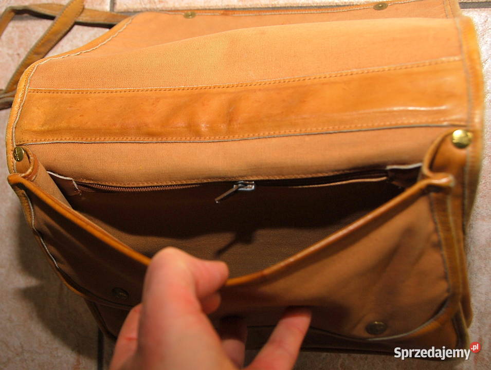 Teczka Skórzana Listonoszka MYŚLIWSKA gruba Torby i torebki