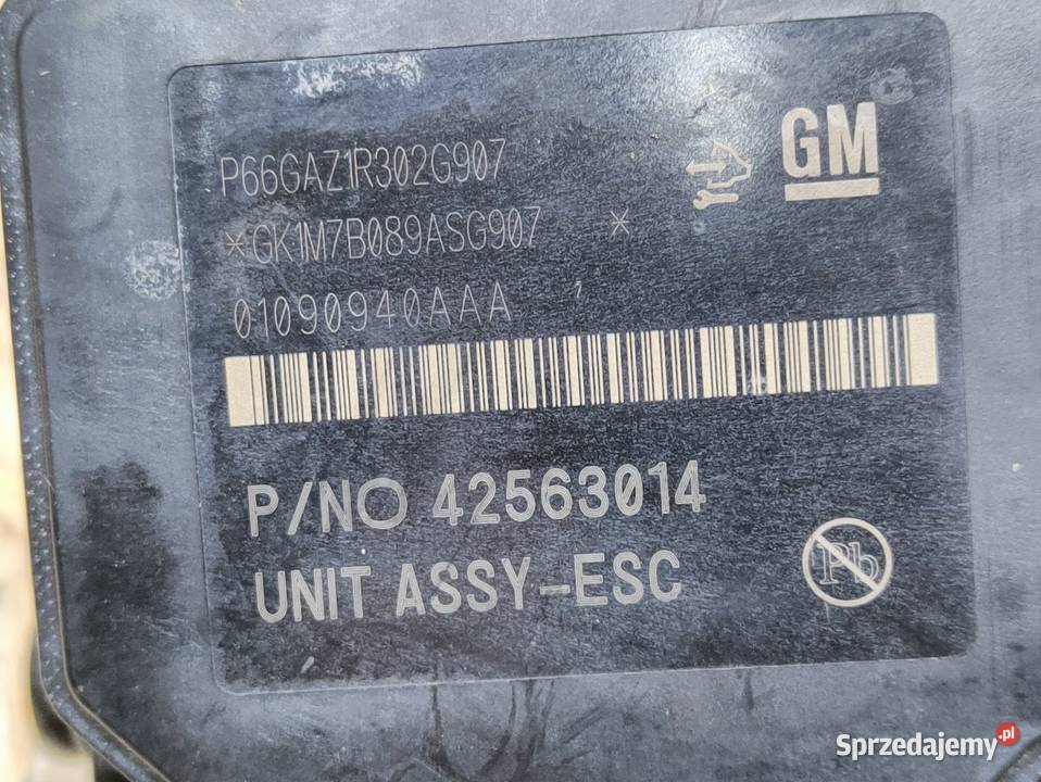 Pompa ABS Opel Mokka X 42563014 Pleszew sprzedam
