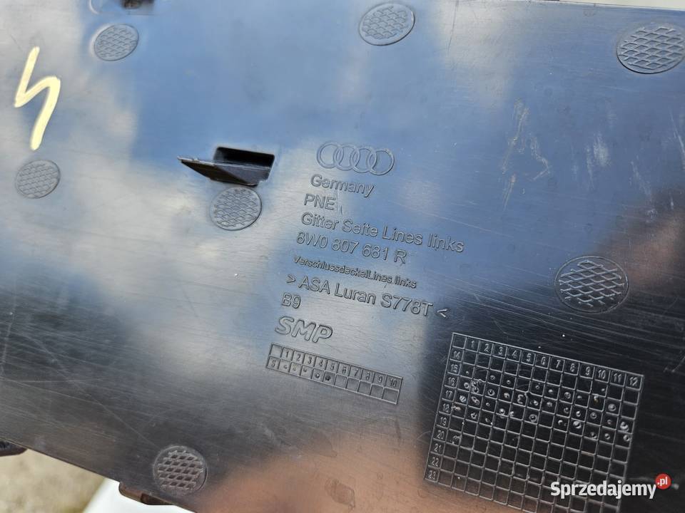 AUDI A4 B9 8W0 KRATKA LEWA ZDERZAKA PRZÓD wielkopolskie Międzychód sprzedam