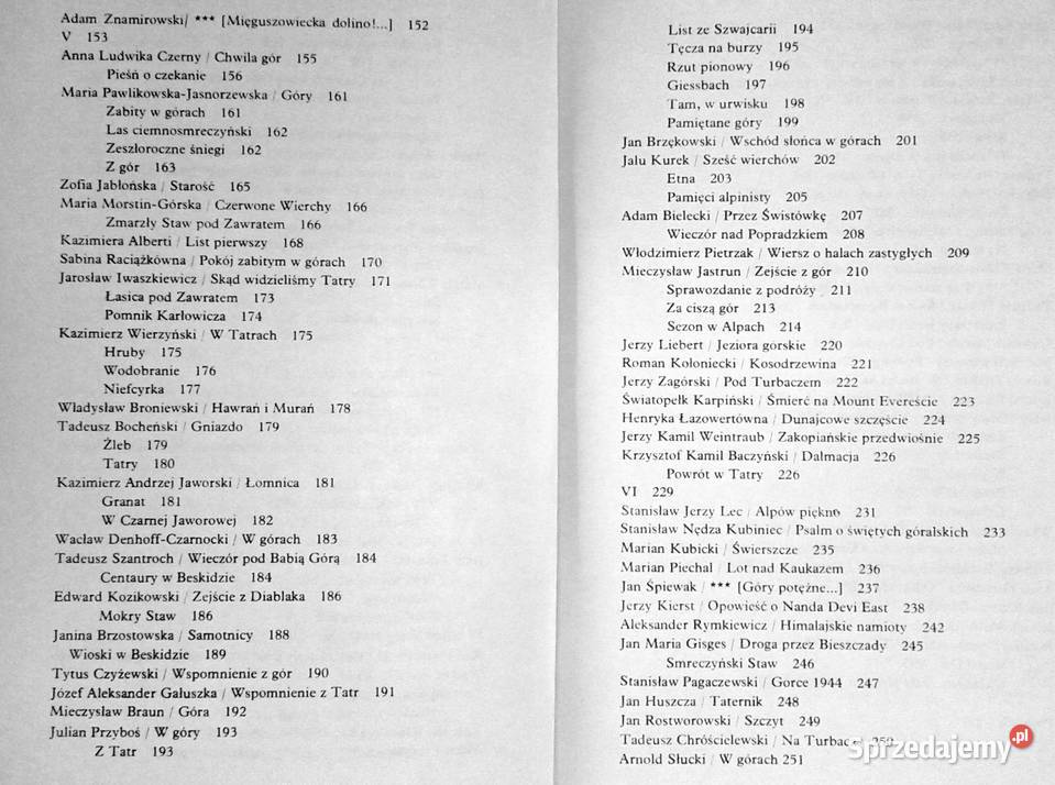 Strofy o górach Antologia Jacek Kolbuszewski Chełm sprzedam