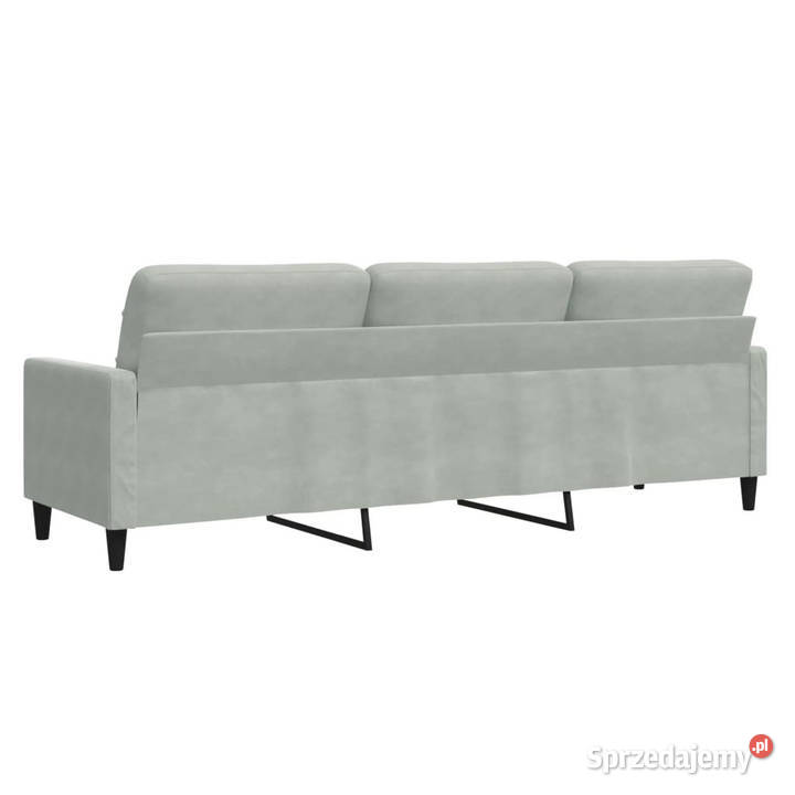 Sofa 3osobowa jasnoszary 210 obita aksamitem Warszawa sprzedam
