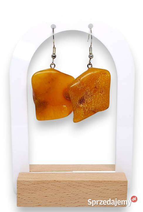 Kolczyki z BURSZTYNU bursztyn bałtycki bryłki Warszawa