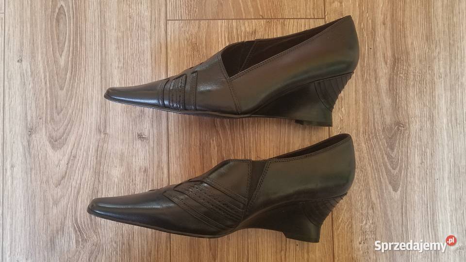 Buty pantofle Caprice 3637 235 skórzane czarne Białystok