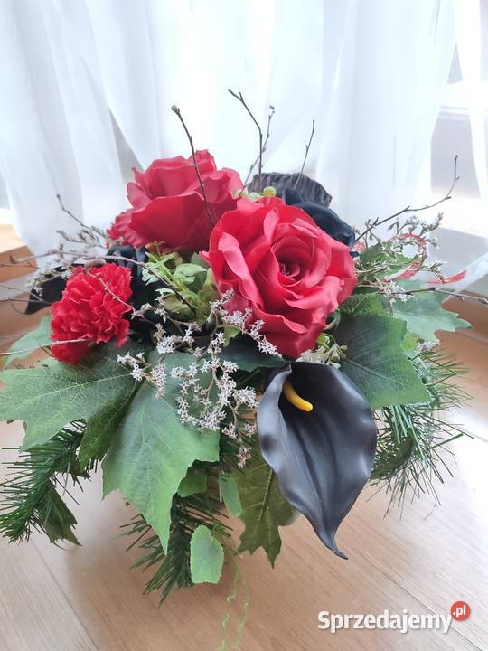 Wiązanka na cmentarz kompozycja kwiatowa na grób śląskie Sosnowiec sprzedam