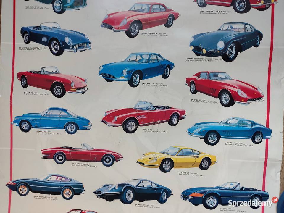 Plakat Ferrari a legend 68x98 Kolekcje opolskie Głuchołazy