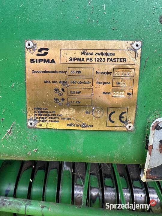 Prasa zwijająca Sipma 1223 Faster Poddębice