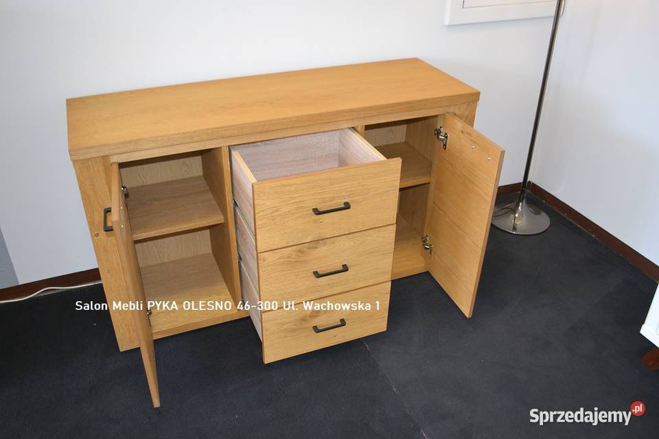 Komoda 140 Dębowa z Widocznymi SĘKAMI LOFT Meble Olesno