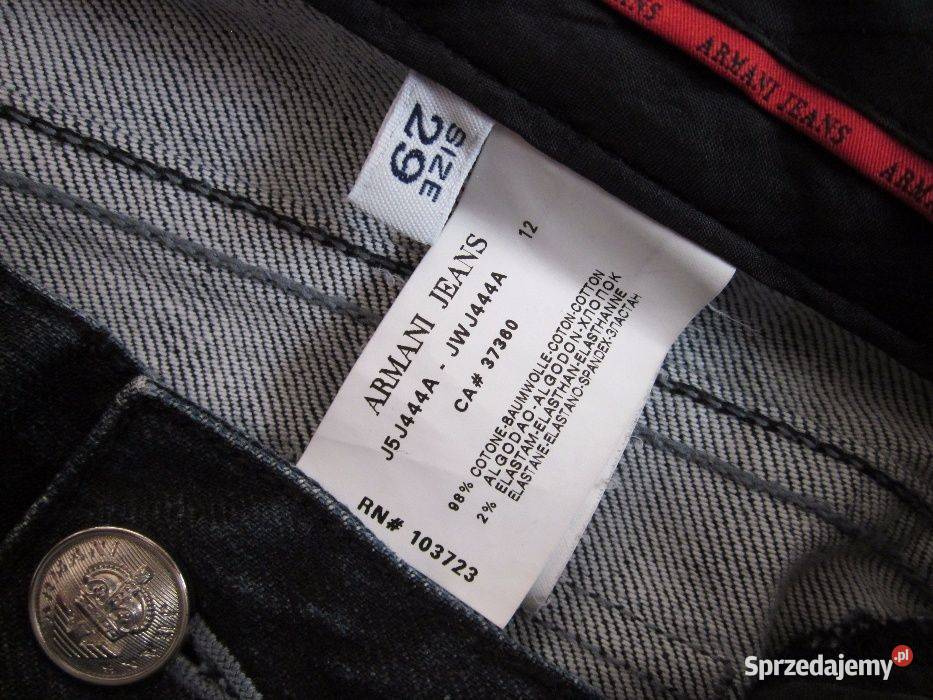 Spodnie Armani Jeans jeansowe L niebieski Rzeszów