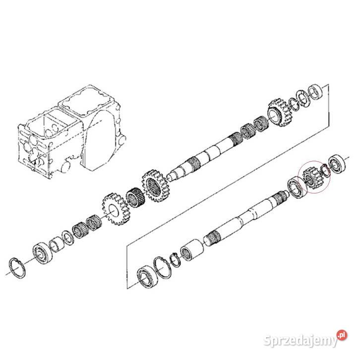 Zębatka 14T 18T Kubota B1500 B1502 B1550 B1750 Tajęcina
