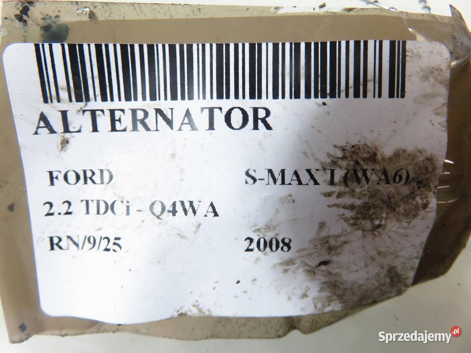 ALTERNATOR FORD S I 22 TDCi STX101716