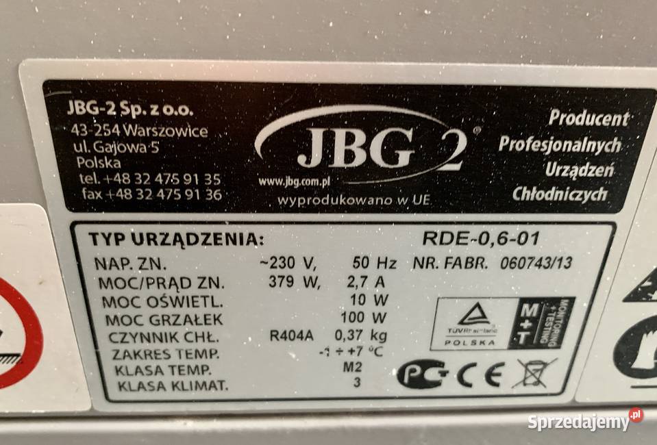 Lada chłodniczocukiernicza JBG2 RDE 06 m Łódź