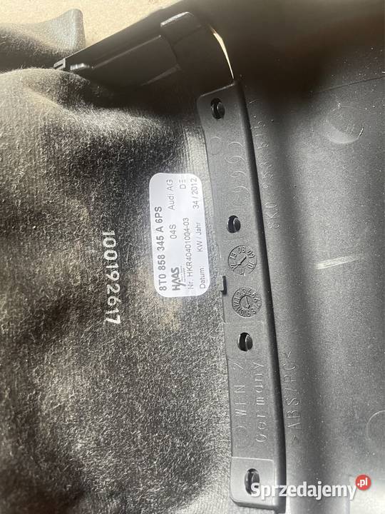 8T0858345A osłona kolumny kierowniczej Audi a5 Szczecin
