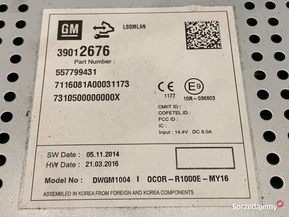 RADIO OPEL CORSA E 39012676 ODTWARZACZ Sprzęt audio fabryczny podkarpackie