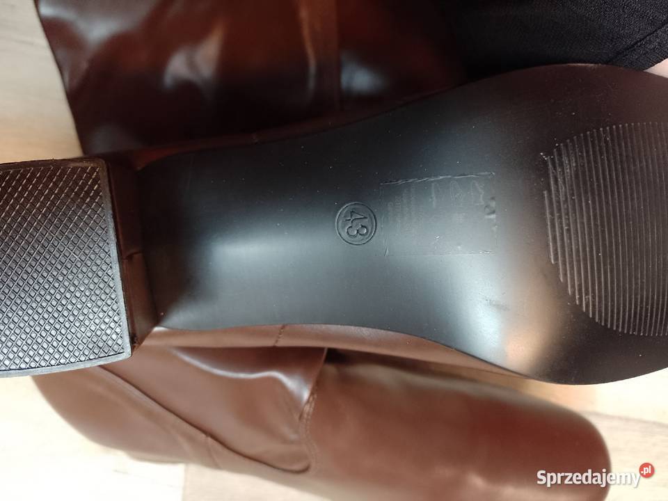 43 Brązowe kozaki wieczorowe NOWE brązowy/beżowy Kraków