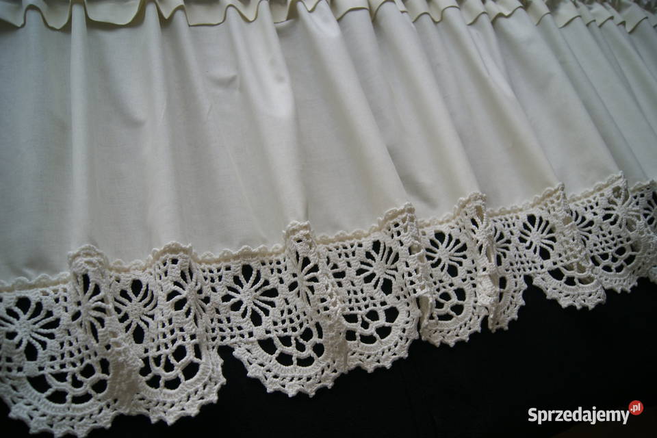 Zazdrostka shabby chic koronka szydełkowa ecru dolnośląskie Dobroszyce