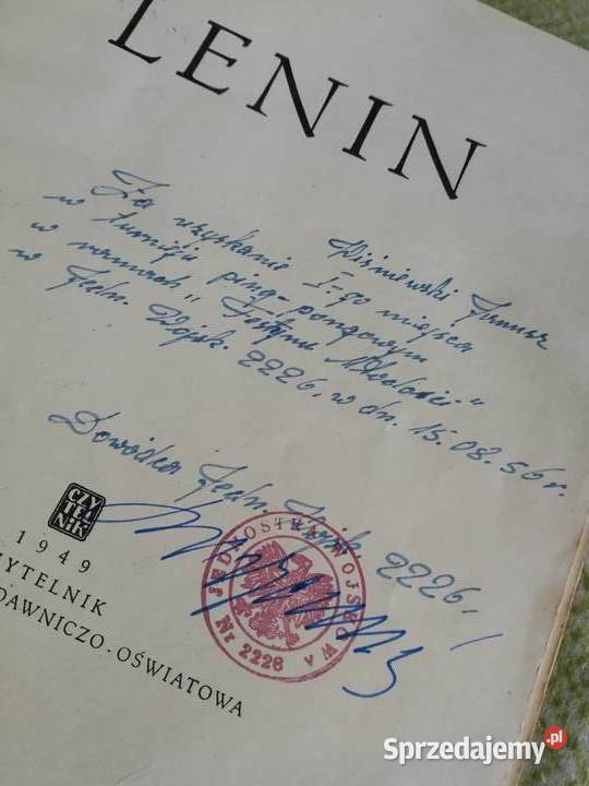Stary Album LENIN 1949 Czytelnik z Wojskową Antykwariat sprzedam