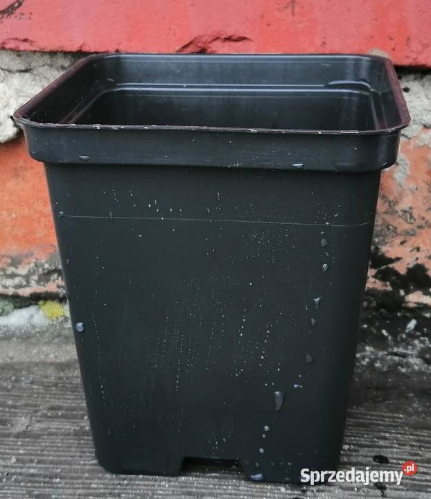 Doniczki produkcyjne P9 9x9x9 czarne kwadratowe