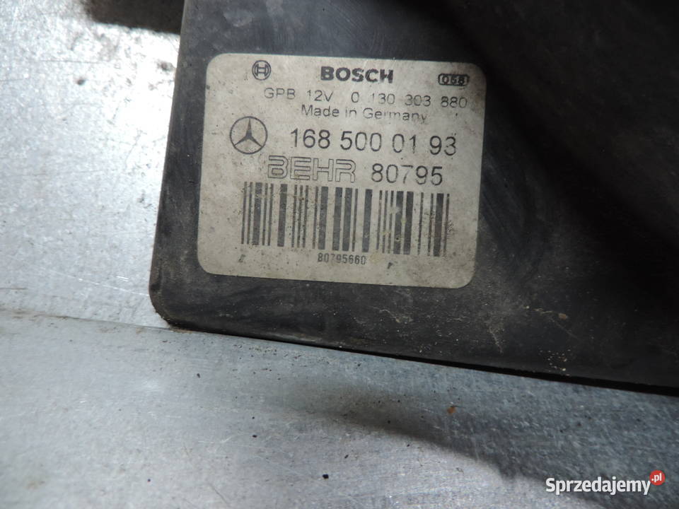 MERCEDES W168 A KLASA 17 WENTYLATOR CHŁODNICY osobowe Nowy Sącz sprzedam