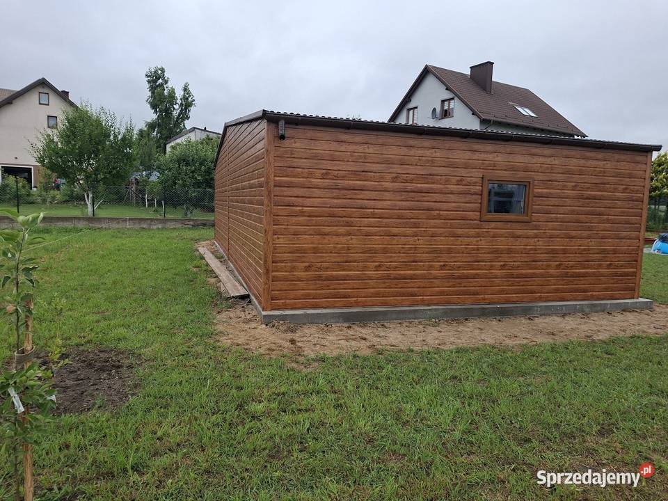 Garaż blaszany 10x6 dach dwuspadowy blacha pomorskie Przodkowo