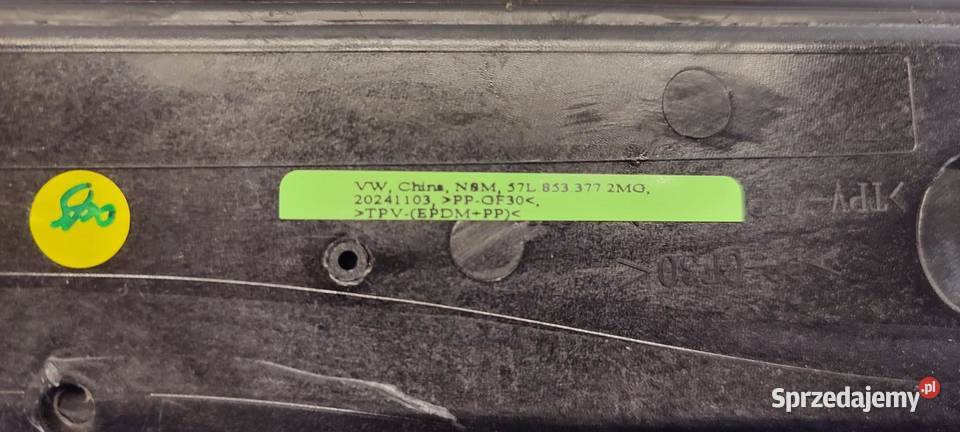 VW TAYRON LISTWA BŁOTNIKA LEWY TYŁ 57L853377