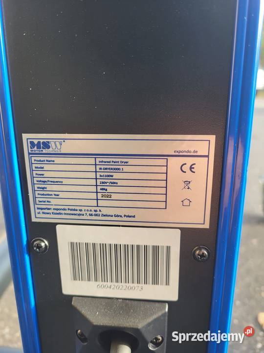 Promienniki podczerwieni 3300 W MSW IRDRYER30001 Rybnik