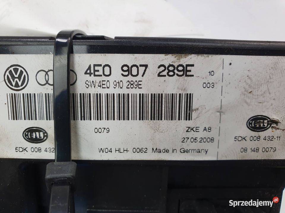 MODUŁ AUDI A8 D3 4E0907289E osobowe Lipno