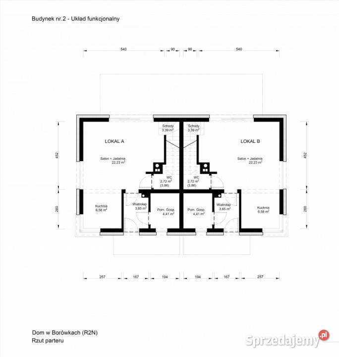 Domy jednorodzinne dwulokalowe utwardzona
