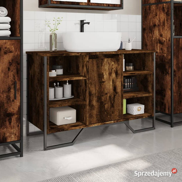 Szafka pod umywalkę przydymiony dąb 91x35x60 mazowieckie Warszawa