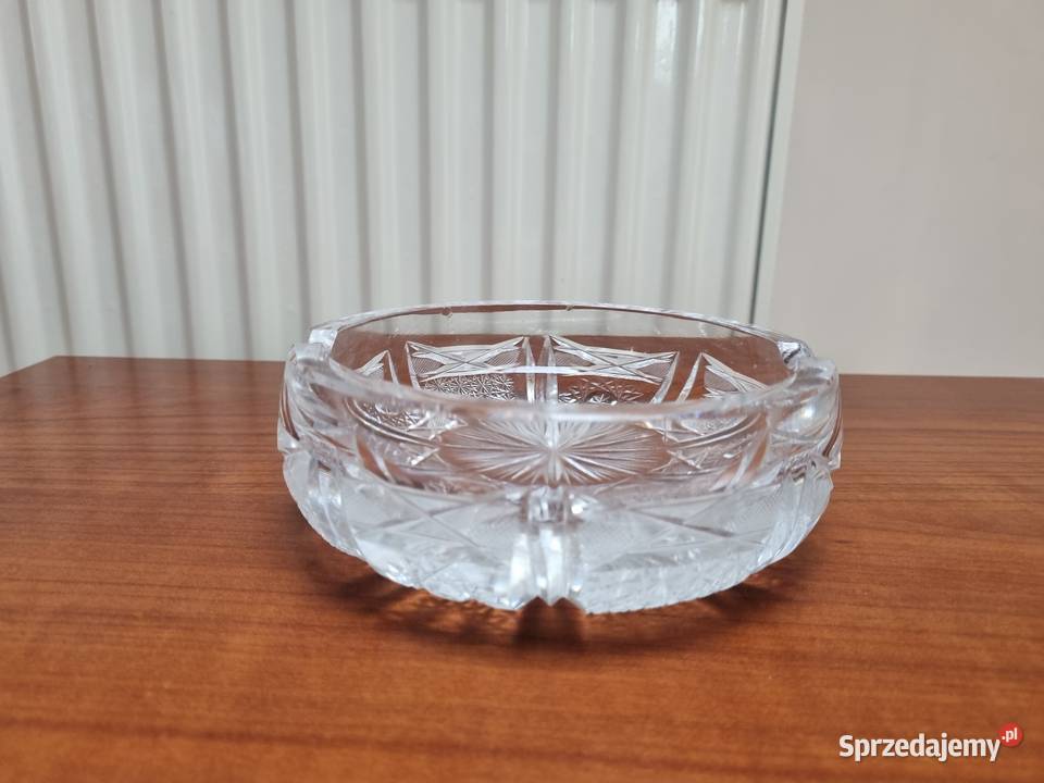 Kryształ popielnica ozdobna z okresu PRL Lublin