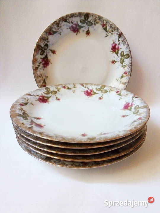 6 talerzy deserowych Iwona Chodzież vintage PRL Częstochowa sprzedam