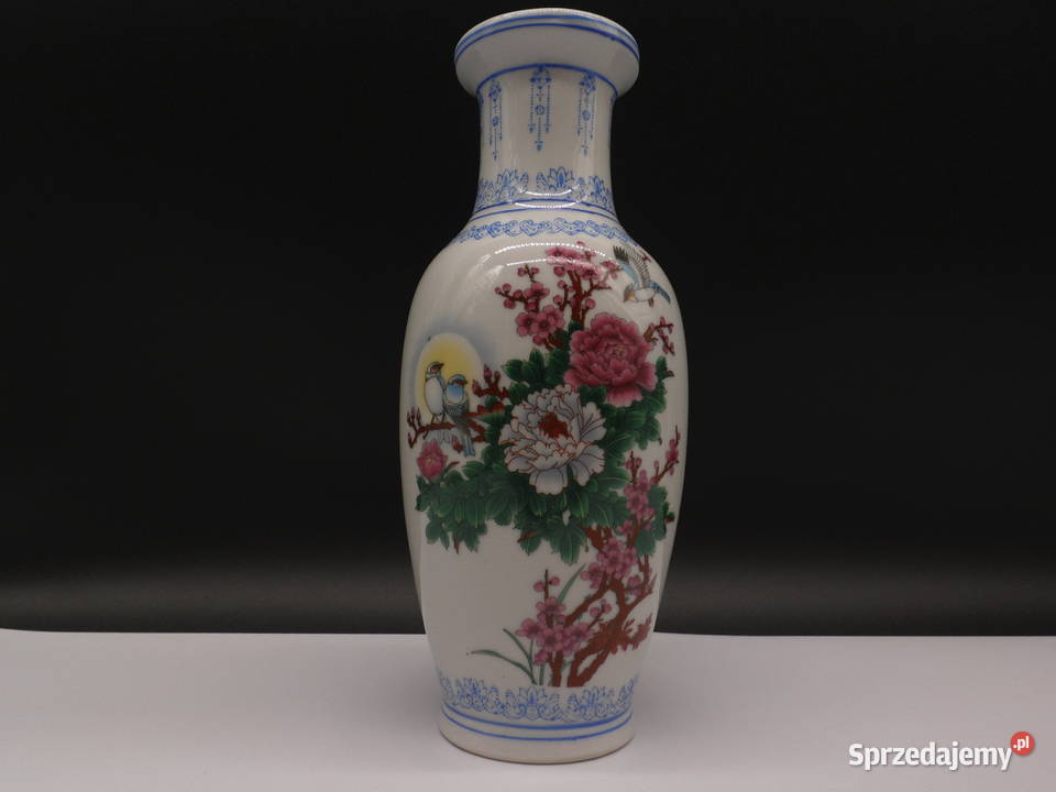 Chiński Wazon Porcelanowy Ptaki i Piwonie wielkopolskie Raszków