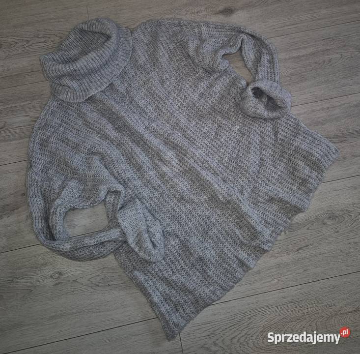 Sweter damski popielaty golf 38M Łódź