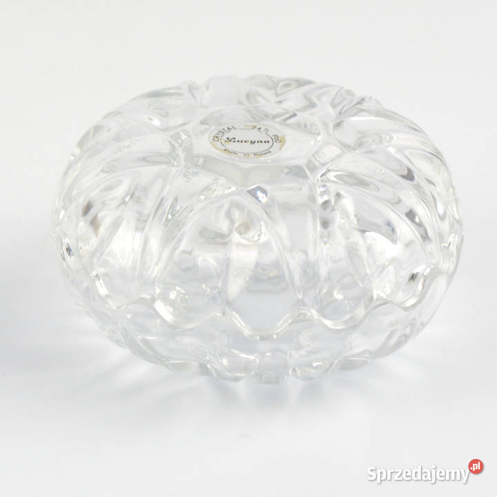 Kryształowa szkatuła muszla Huty Szkła Lucyna Warszawa