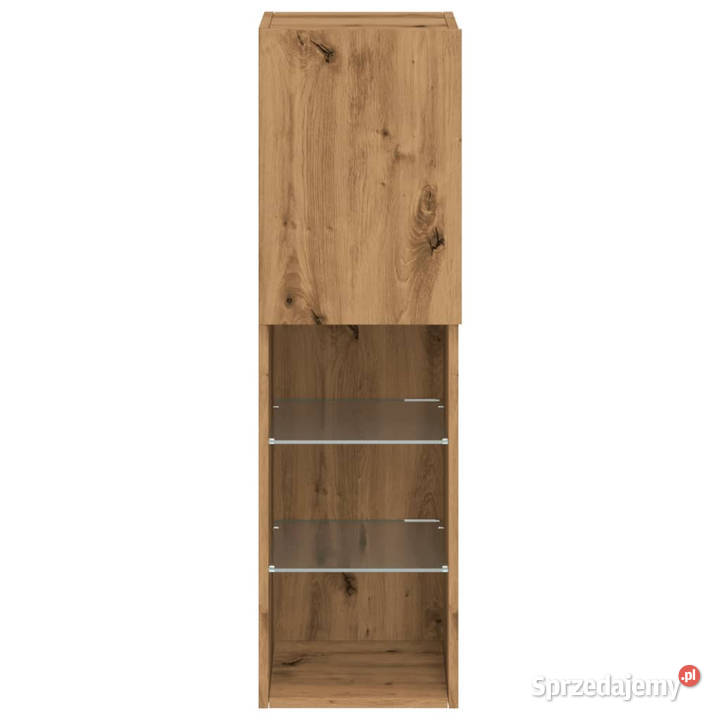 Szafki TV z LED 2 dąb artisian 305x30x102 Warszawa