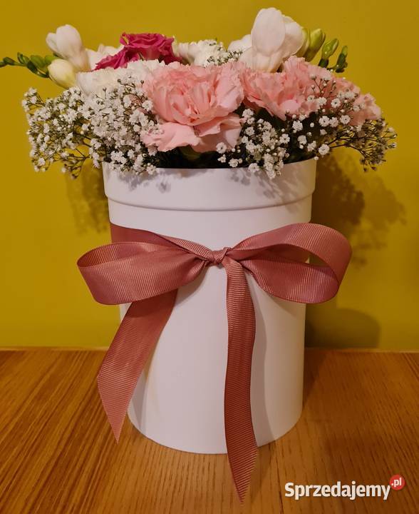 Flower Box na kwiaty i kompozycje 14 Biały Siewierz sprzedam