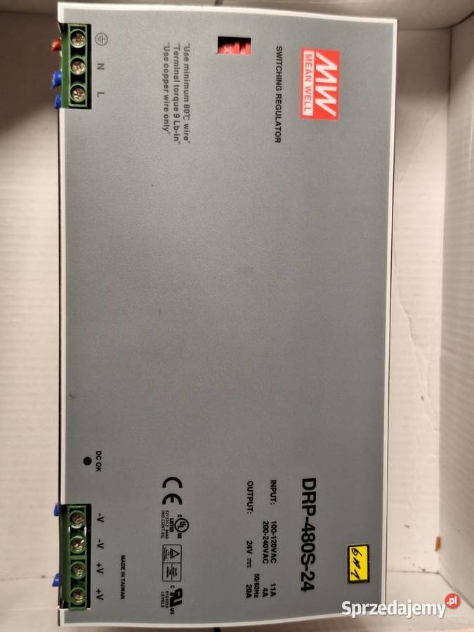 Zasilacz na szynę DIN drp480s24 Pozostałe Mała Wieś