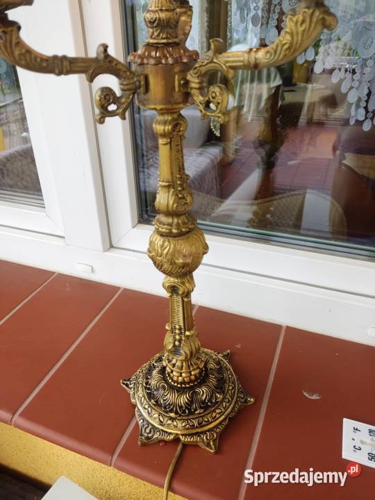 ponad 3 mosiądzu kandelabr lampa stara Lampy stołowe i nocne lubuskie Gorzów Wielkopolski sprzedam