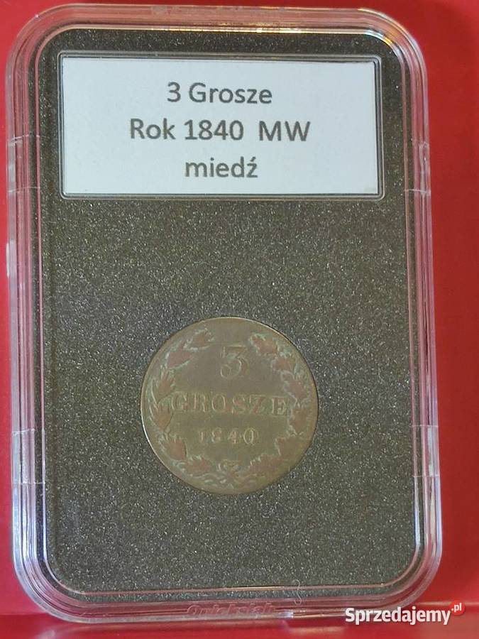 3 Grosze1840r MW w slabie Numizmatyka Lębork