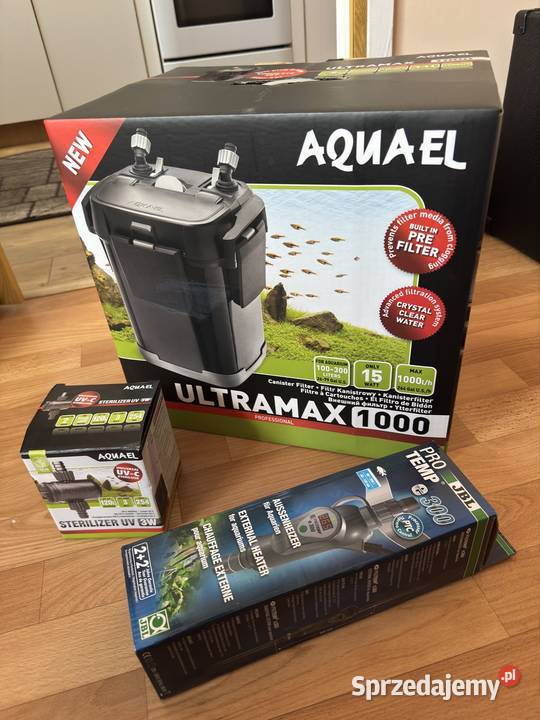 Zestaw filtr kubełkowy Aquael Ultramax 1000 UV śląskie Sosnowiec sprzedam