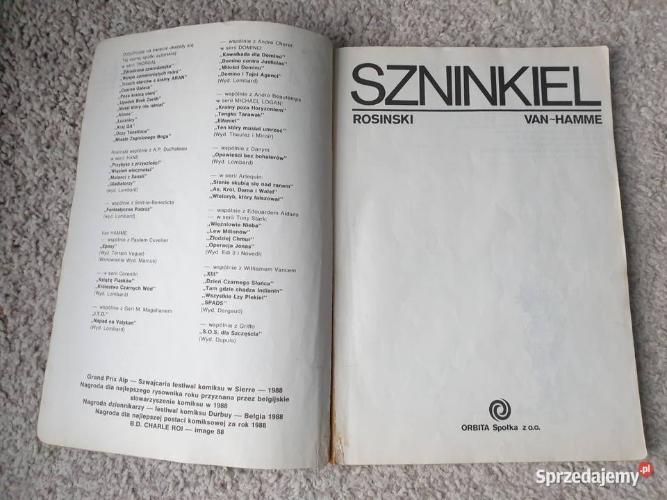 Szninkiel Rosiński pierwsze wydanie wydawnictwo Gdynia