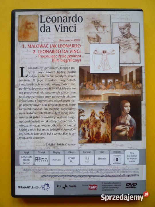 Leonardo da Vinci NOWY Film DVD Wielka Kolekcja Filmy Szczecin sprzedam