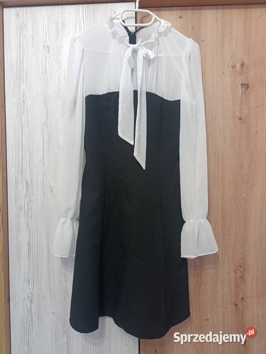 Nowa Sukienka Etika Fashion r L CzarnoBiała