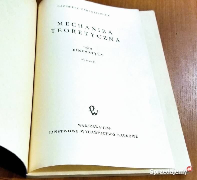Mechanika teoretyczna Tom 2 Kinematyka Wydanie 2 Gdańsk
